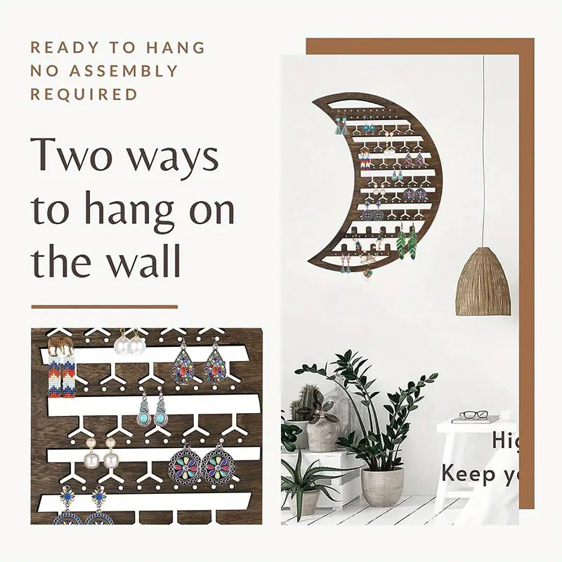 Luna Wall-Mounted Jewelry Organizer mounted above a dresser, styled with jewelry