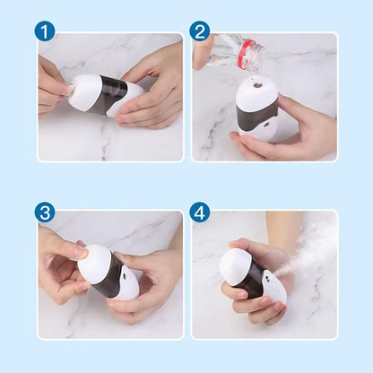 Levitating Mist Humidifier - filling with water and misting in use
