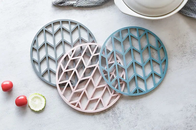 Geo Silicone Trivet Set