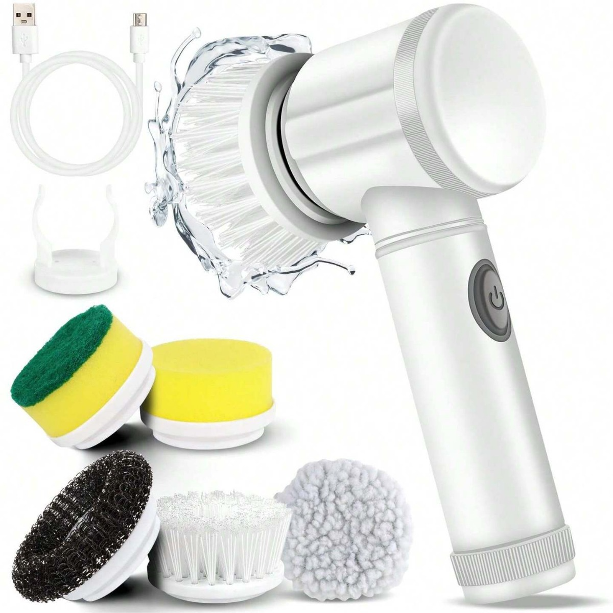 Cordless Spin Scrubber in White