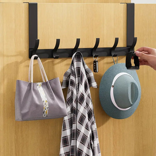 Six-Hook Over-Door Rack