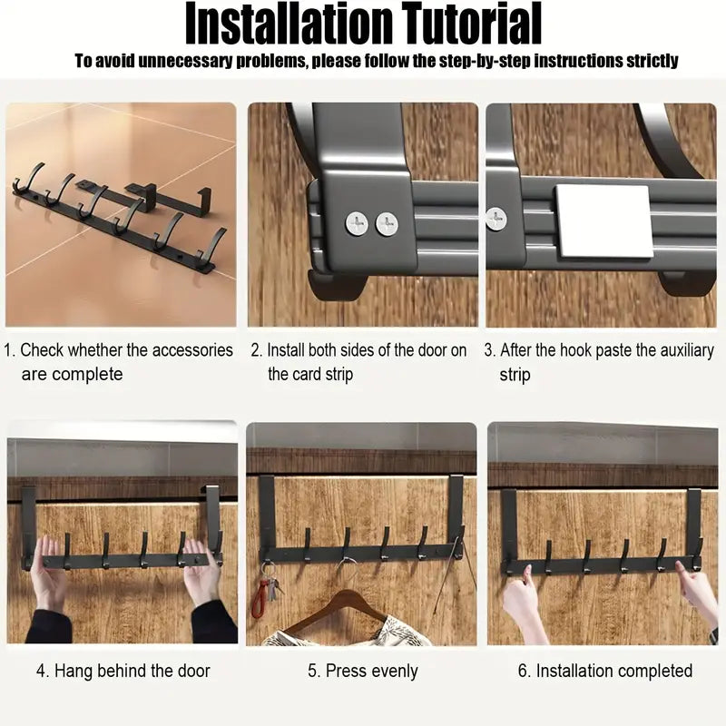 Six-Hook Over-Door Rack – additional product photo 2