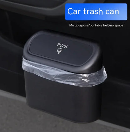 Collapsible Car Bin mounted on a car door pocket with liner bag fitted