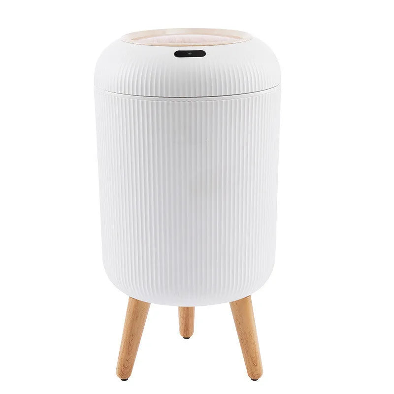 Sensor-Activated Kitchen Bin in White, clean product-only studio shot
