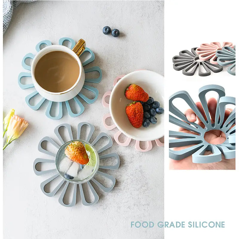 Geo Silicone Trivet Set